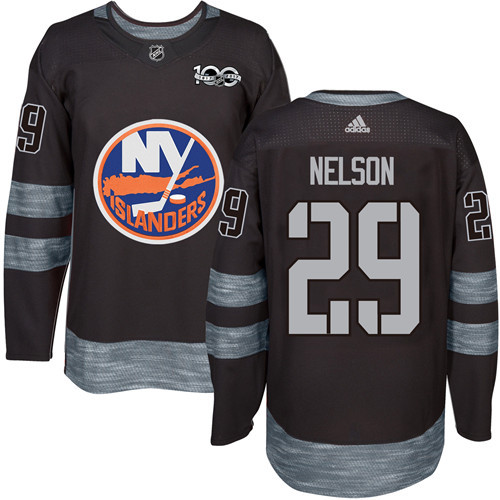 Adidas Islanders #29 Brock Nelson Black 1917-100th Anniversary Stitched NHL Jersey